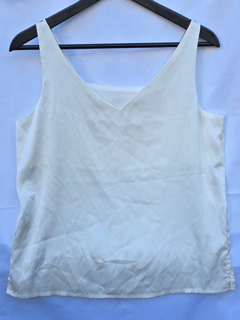White V-Neck Tank Top